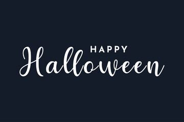 Happy Halloween lettering. Handwritten calligraphy for greeting cards, posters, banners, flyers and invitations. Happy Halloween text, holiday background