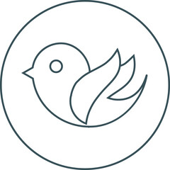 brid animals black company vector logo design