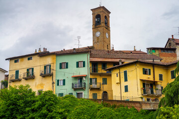 View of Ricaldone, old village in Monferrato, Italy