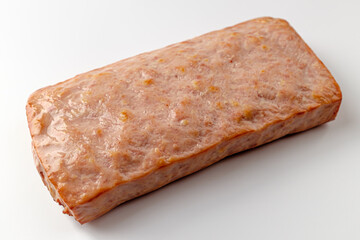 Pork ham on white background
