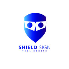 Shield Security Logo Design. Vector Illustrator Graphic Templates