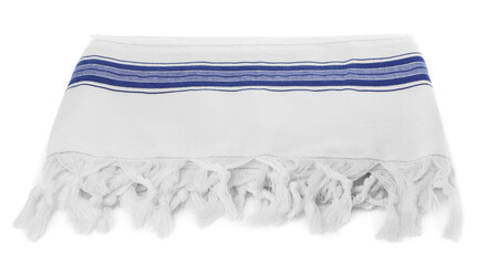 Tallit isolated on white. Garment for Rosh Hashanah celebration