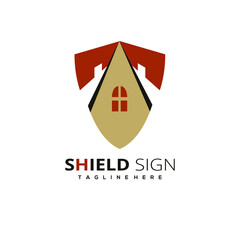 Shield Security Logo Design. Vector Illustrator Graphic Templates