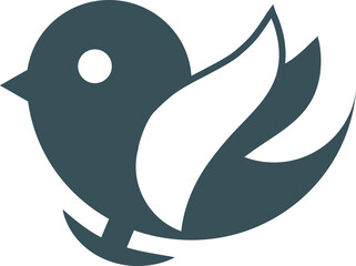 bird vector flat color icon in illustration