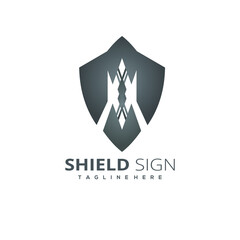 Shield Security Logo Design. Vector Illustrator Graphic Templates