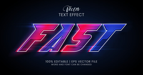 Fast editable text effect style