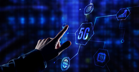 Internet, business, Technology and network concept. The concept of 6G network, high-speed mobile Internet, new generation networks.