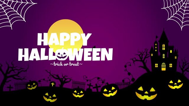 Halloween motif 4K animation movie