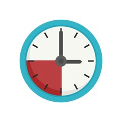 Deadline time clock icon flat isolated vector
