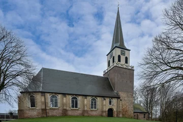 Fototapeten The Kerk op de Hoogte is a church building in Wolvega, municipality of Weststellingwerf, Friesland Province, The Netherlands © Holland-PhotostockNL