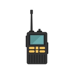 Walkie talkie icon flat isolated vector