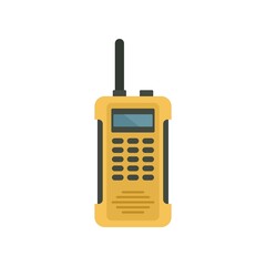 Walkie talkie distance icon flat isolated vector