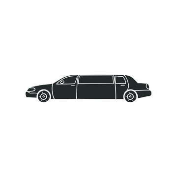recommend clip art: Limousine Icon Silhouette Illustration. Luxury Transport Car Vector Graphic Pictogram Symbol Clip Art. Doodle Sketch Black Sign.