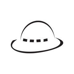 Space Aliens. UFO icon isolated on a white background in EPS10