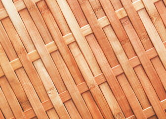 Fundo e textura de trançado de ripas de bambu.