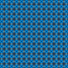 Illustrated Blue Gingham Pattern Background