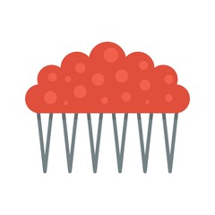 Comb barrette icon flat isolated vector