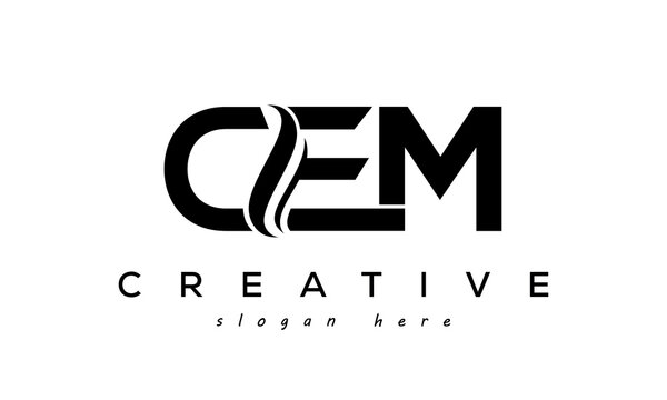 Letter CEM creative logo design vector