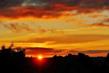 Sonnenuntergang über Franken