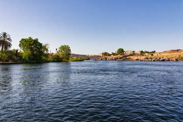 Fototapeta na wymiar Sahara desert and river Nile - Aswan Egypt -