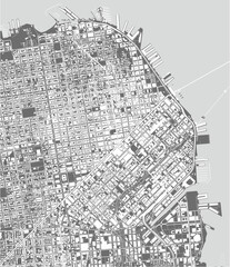 map of the city of San Francisco, USA