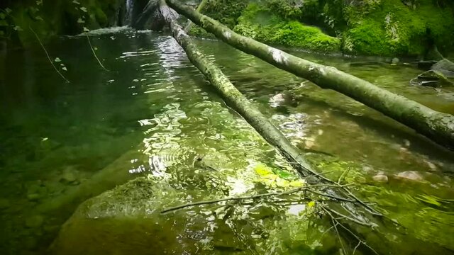 Cascatella presso il Torrente Scarzola, Monte S. Maria Tiberina, PG, Italia