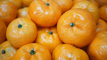 Fresh tangerines mandarins oranges, Vitamin C healthy organic fruit