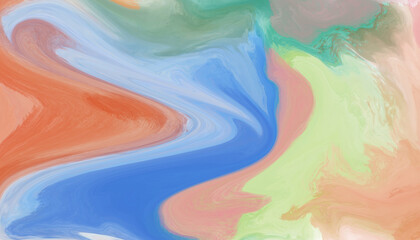 Abstract background. Liquid ink colors pattern, wallpaper artwork, digital watercolor art painting. Raster illustration