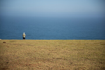 person watching the sea