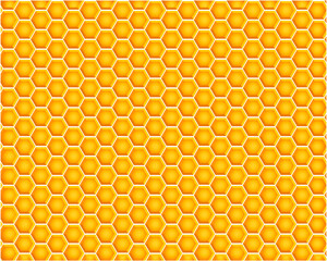 Vector background in a flat style consisting of honeycombs.
