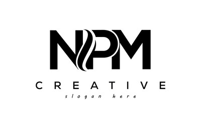 Letter NPM creative logo design vector	 - obrazy, fototapety, plakaty