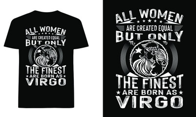 Virgo woman t-shirt design