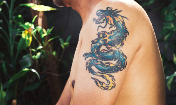 Dragon Tattoo Man Images – Browse 1,993 Stock Photos, Vectors, and Video |  Adobe Stock