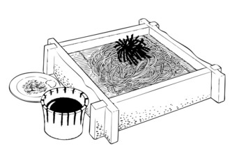 ざるそば（ベクター）