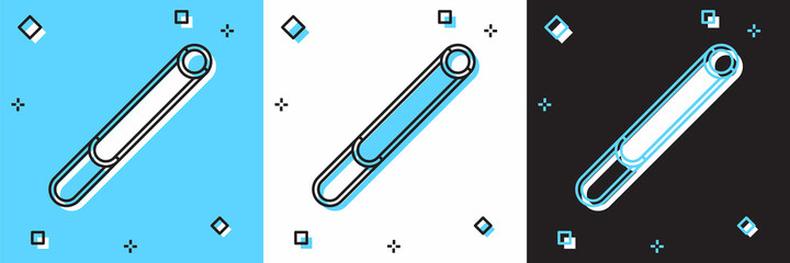 Set Cigarette icon isolated on blue and white, black background. Tobacco sign. Smoking symbol. Vector