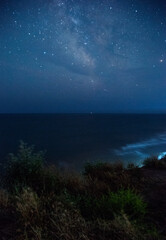 night sky and sea