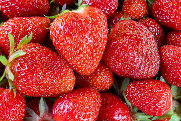 Fresh ripe delicious strawberries