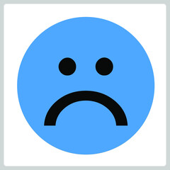 Vector illustration for Sad Smiley EPS10