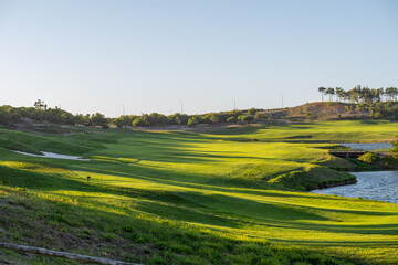 Fototapeta premium landscape over golf course