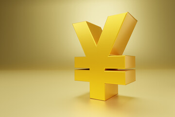 Yuan symbol gold  a blue