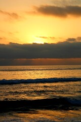 Naklejka premium sunset over the sea