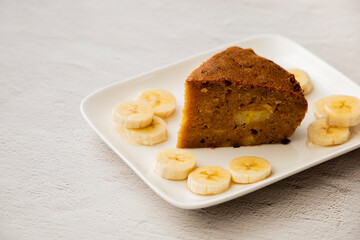 a piece of banana bread