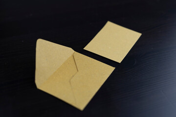 Little envelope with card for mockup use