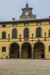Fototapeta na wymiar The ancient buildings near Forlì