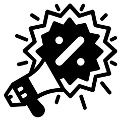 megaphone glyph icon