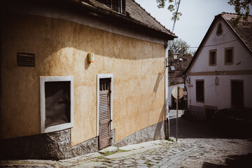 Typical European narrow street in Szentendre Hungary