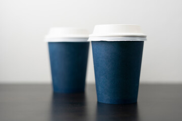 Blue little cafe take away cups