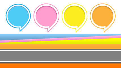 Red paper speech circle sale label