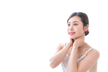 Fototapeta premium スキンケアをする若い女性