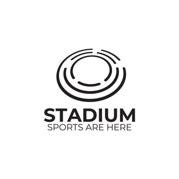 Sport stadium logo design template